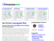 Tablet Screenshot of languagegeek.com