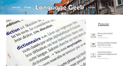 Desktop Screenshot of languagegeek.net