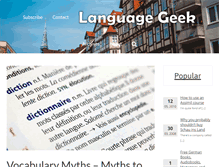 Tablet Screenshot of languagegeek.net